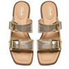 CLARKS WOMENS SANDAL - GOLD LEATHER
